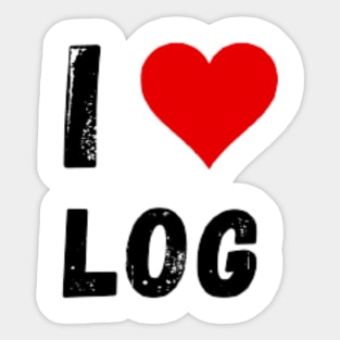 I love Log - I Heart Log Sticker